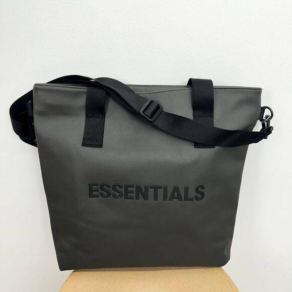 Fear of God Handbags - Fear of God Essentials Charcoal Grey Convertible Shoulder Tote Bag